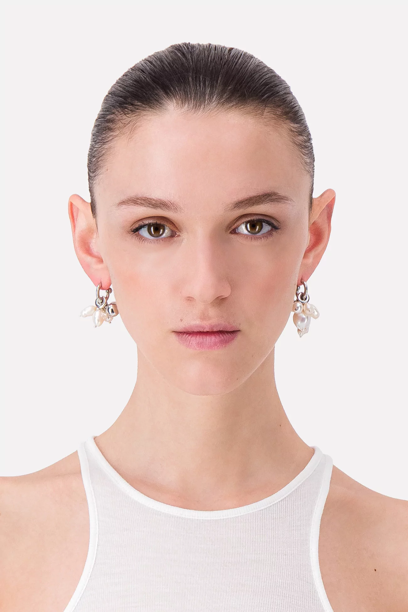 Justine Clenquet Mickey Earrings – Palladium | Centre Commercial