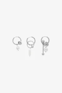 Justine Clenquet Palmer Earrings Set – Palladium | Centre Commercial