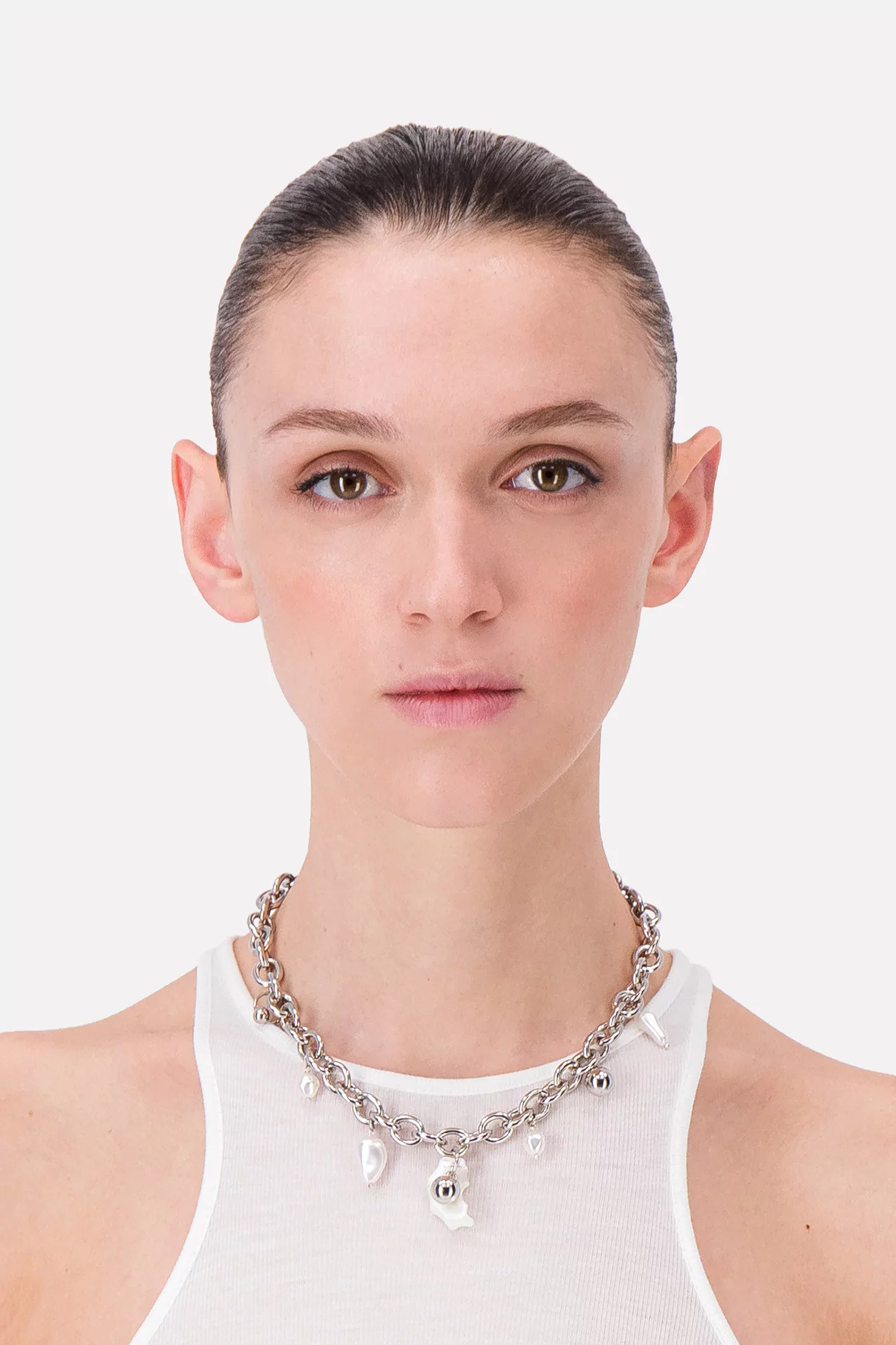Justine Clenquet Tyler Necklace – Palladium | Centre Commercial