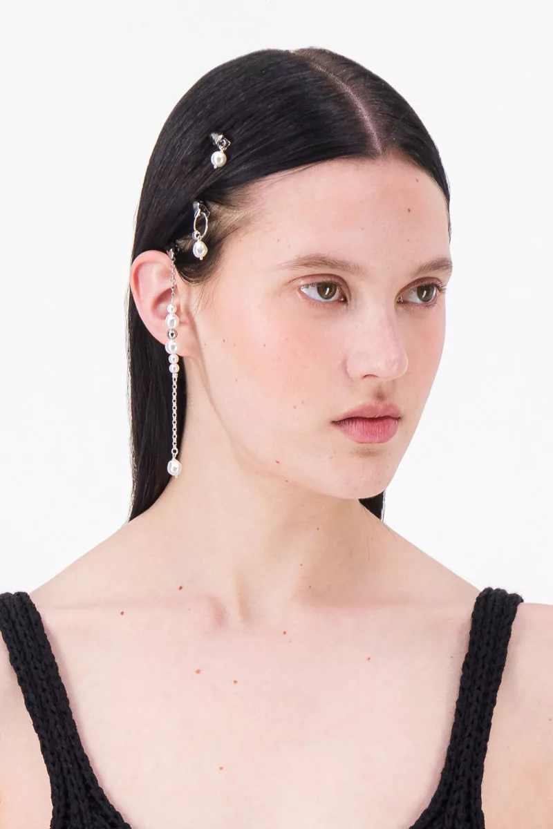 Justine Clenquet Yoko Hair Clip Set – Palladium | Centre Commercial