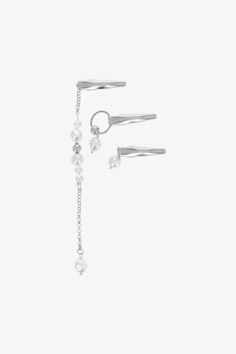 Justine Clenquet Yoko Hair Clip Set – Palladium | Centre Commercial