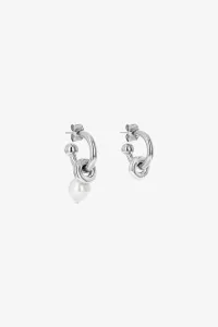 Justine Clenquet Ethan Pearl Earrings – Palladium | Centre Commercial