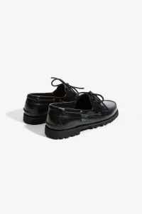 Paraboot Malo Glossy Leather Boat Shoe – Black | Centre Commercial