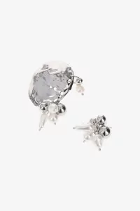 Justine Clenquet Bianca Earrings – Palladium | Centre Commercial