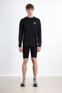 Performance Long Sleeve Running T-shirt Men – Black | Centre Commercial