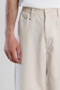 Ernie Palo Cotton Linen Trousers – Ivory | Centre Commercial