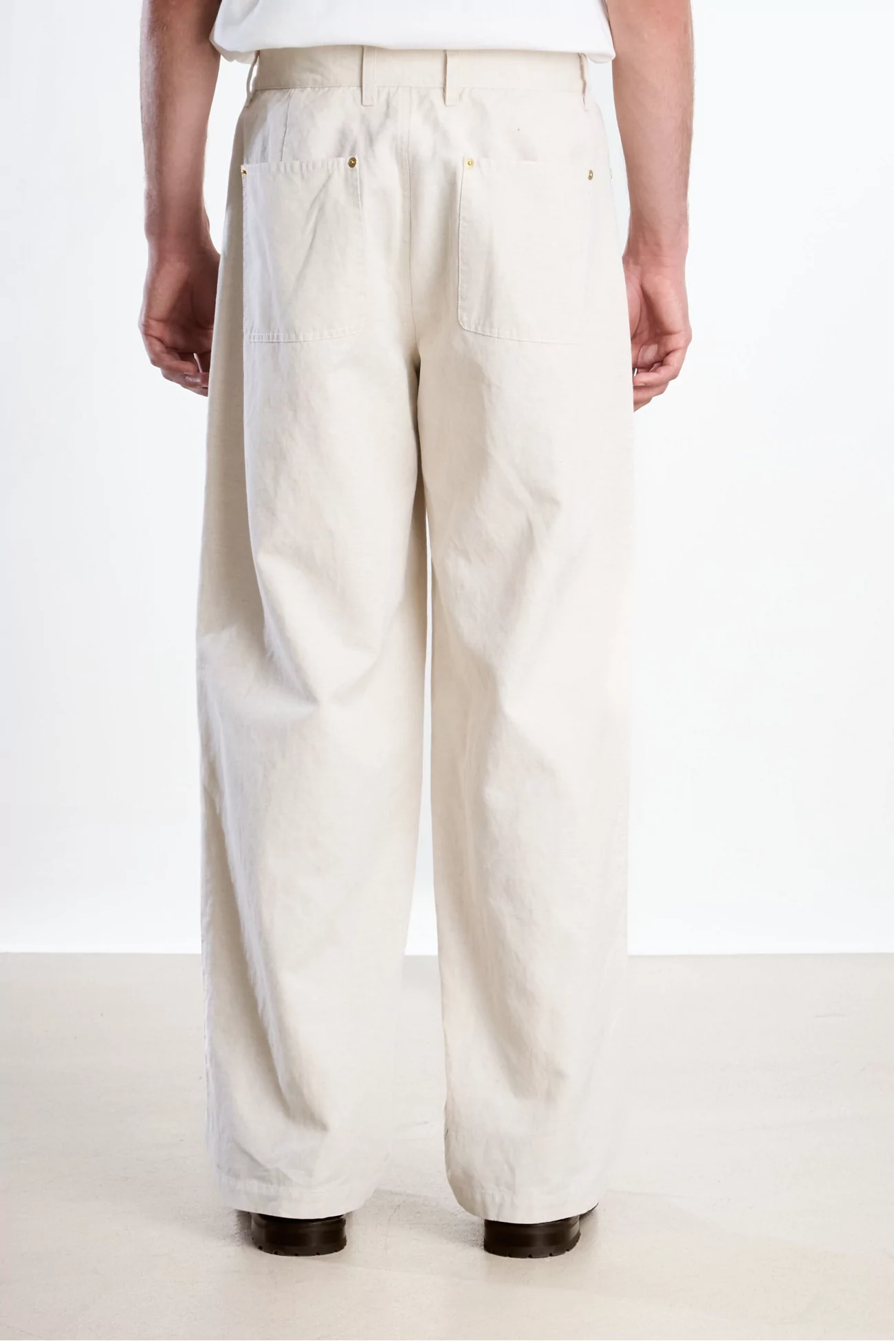 Ernie Palo Cotton Linen Trousers – Ivory | Centre Commercial