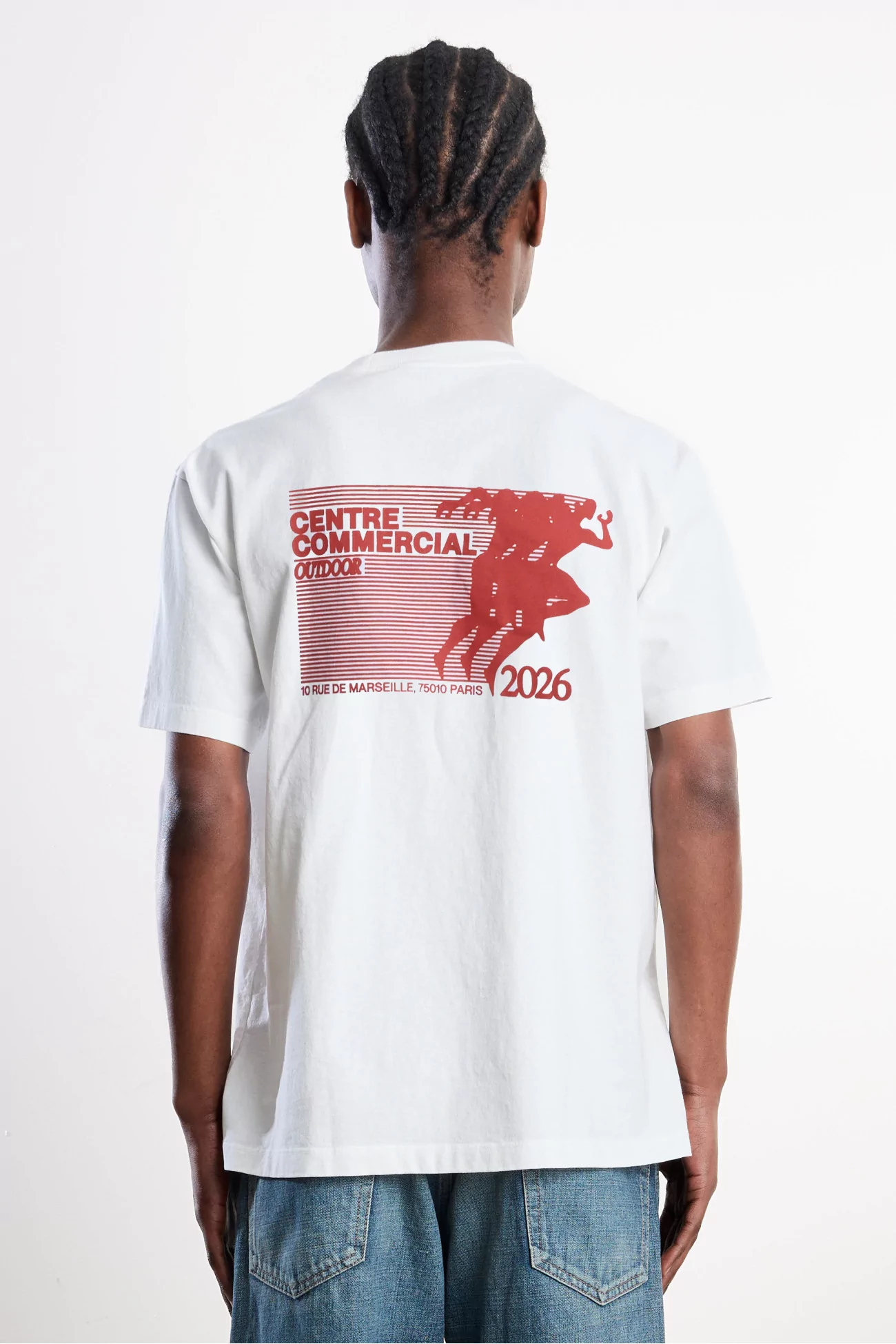 Marathon Runners Heavyweight Cotton T-Shirt Centre Commercial – White | Centre Commercial