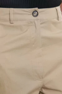 Cotton Curved Pants Women Cordera – Camel | Centre Commercial