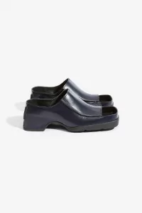 Miista Ertha Glossy Leather Sandals – Navy | Centre Commercial