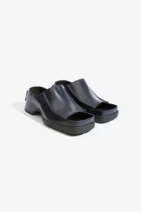 Miista Ertha Glossy Leather Sandals – Navy | Centre Commercial