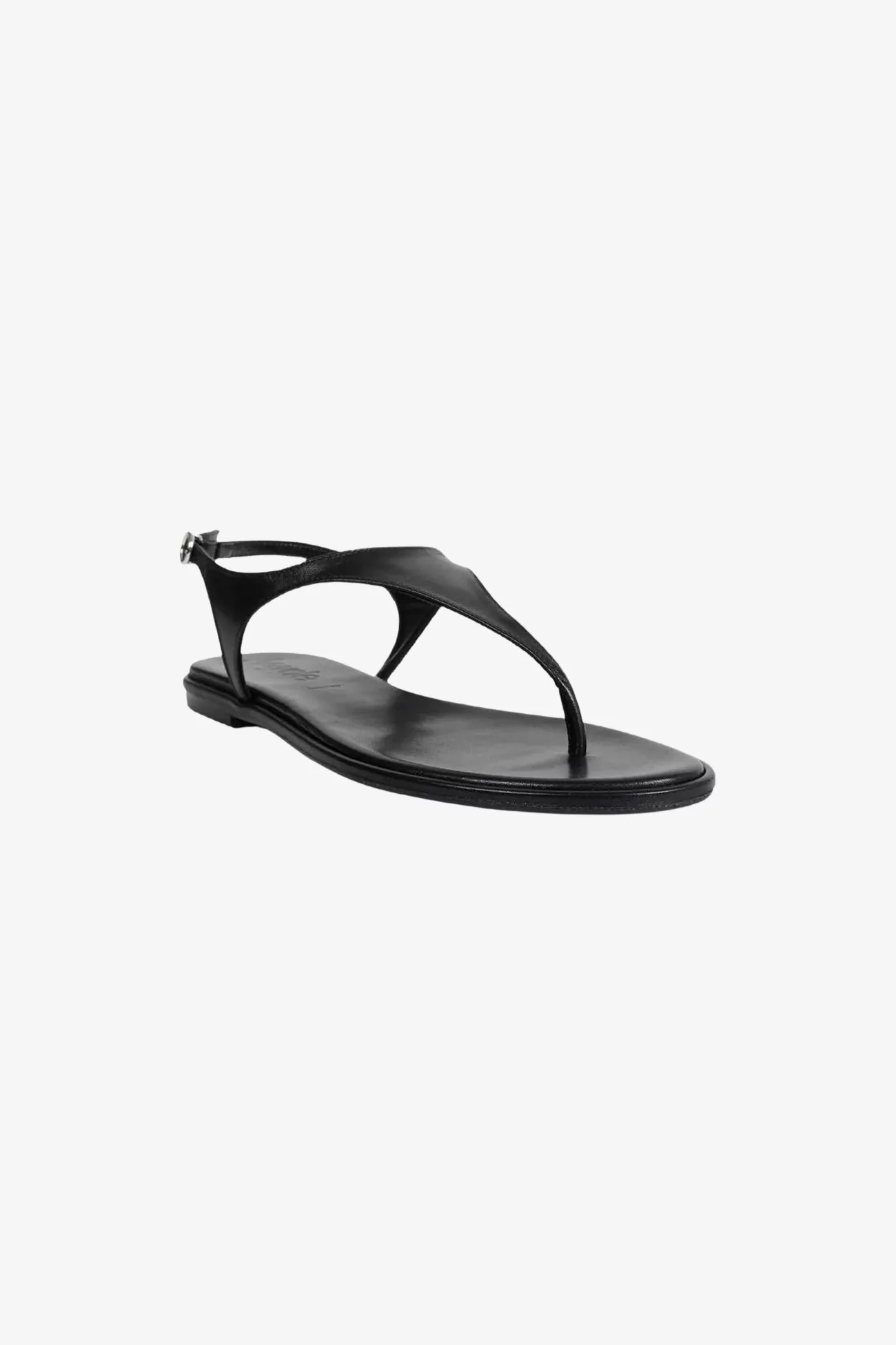 Aeyde Raine Nappa Leather Flat Sandals Women – Black | Centre Commercial