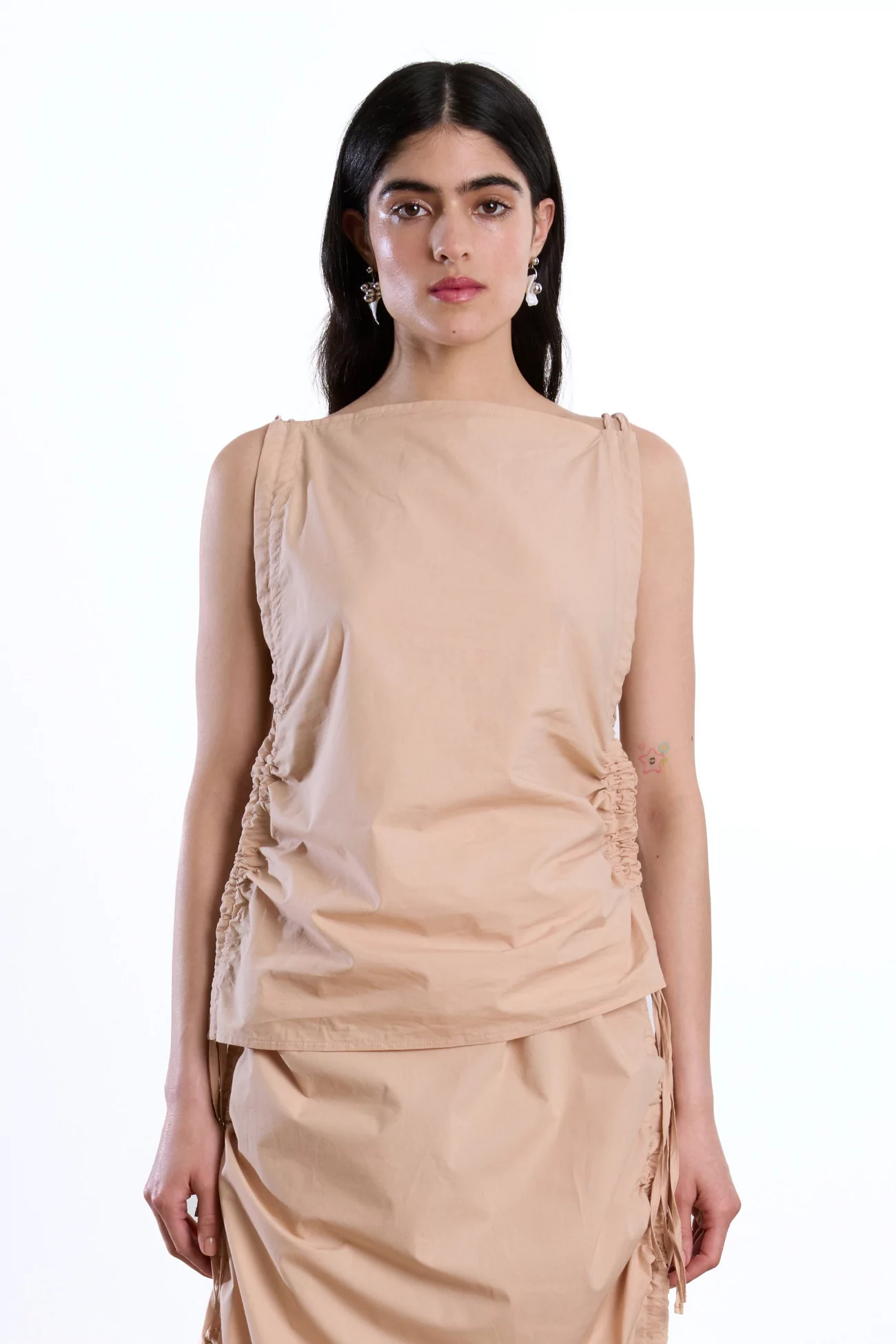 Baserange Pictorial Top Organic Cotton – Andradita Sand | Centre Commercial