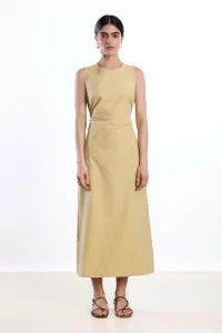 Cawley Erika Dress Japanese Cotton – Butter | Centre Commercial