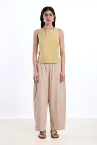 Cawley Sofia Top Japanese Cotton – Butter | Centre Commercial
