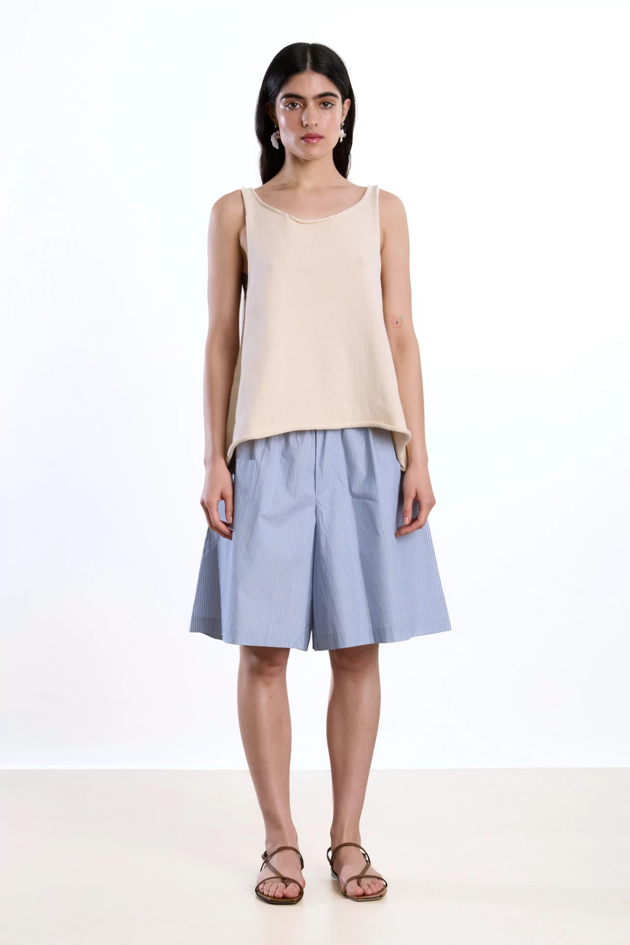 Cawley Thea Knit Top Striped Cotton – Merengue | Centre Commercial
