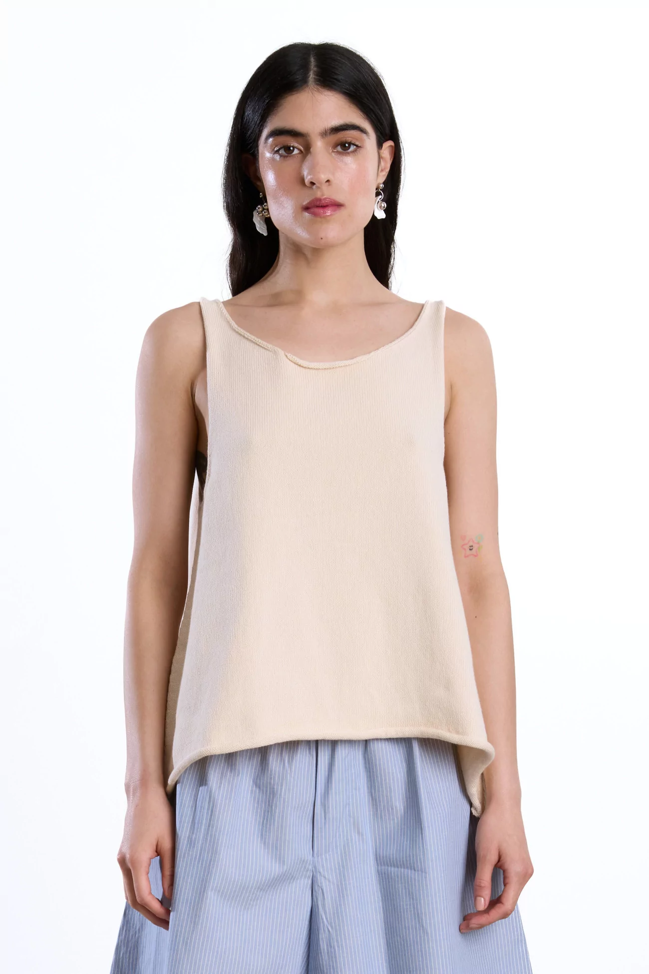 Cawley Thea Knit Top Striped Cotton – Merengue | Centre Commercial