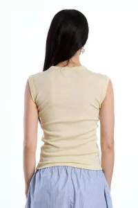 Réuni Merino Wool Jersey Tank Top – Beurre | Centre Commercial