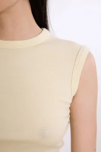 Réuni Merino Wool Jersey Tank Top – Beurre | Centre Commercial