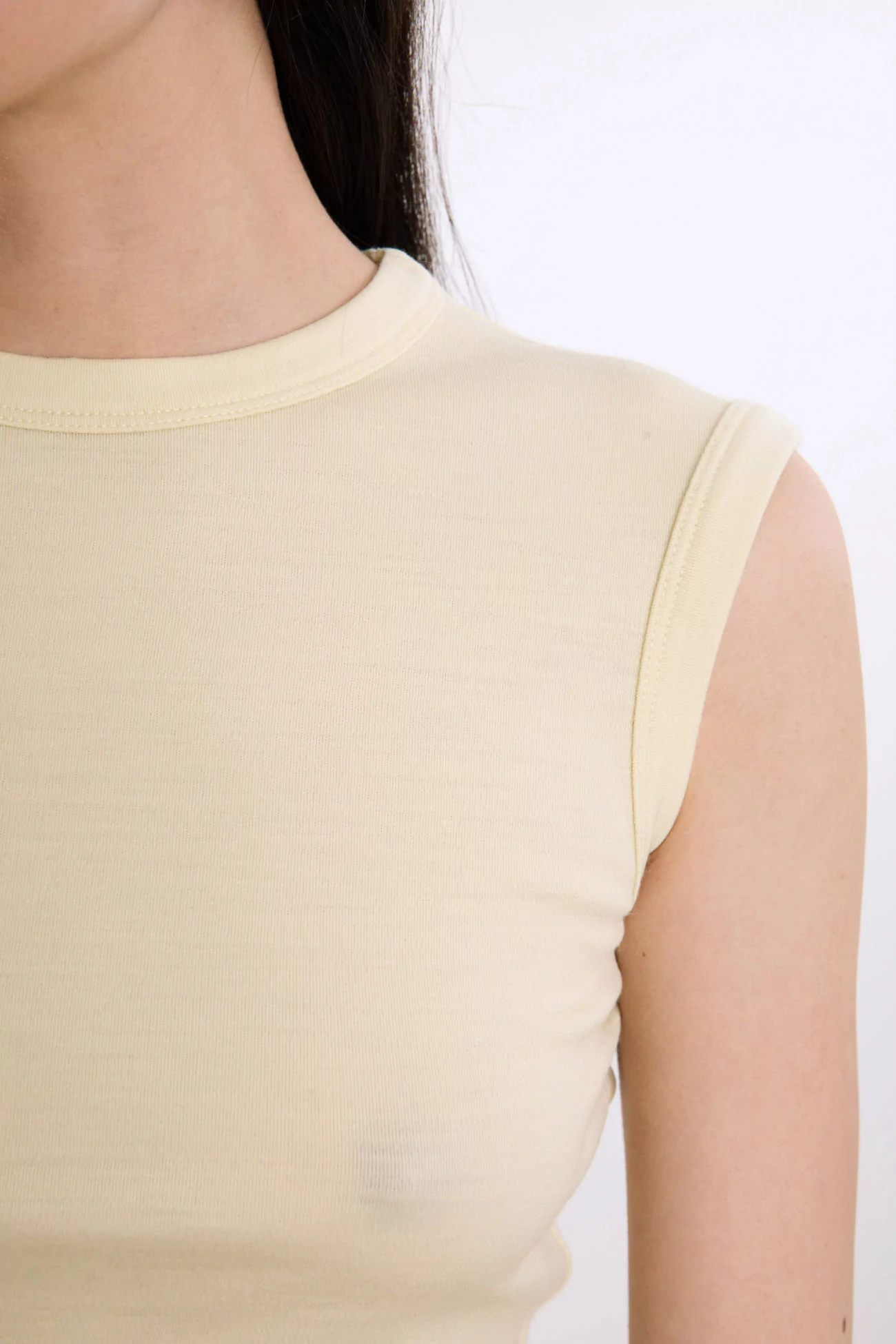 Réuni Merino Wool Jersey Tank Top – Beurre | Centre Commercial