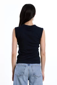 Réuni Merino Wool Jersey Tank Top – Bleu Marine | Centre Commercial