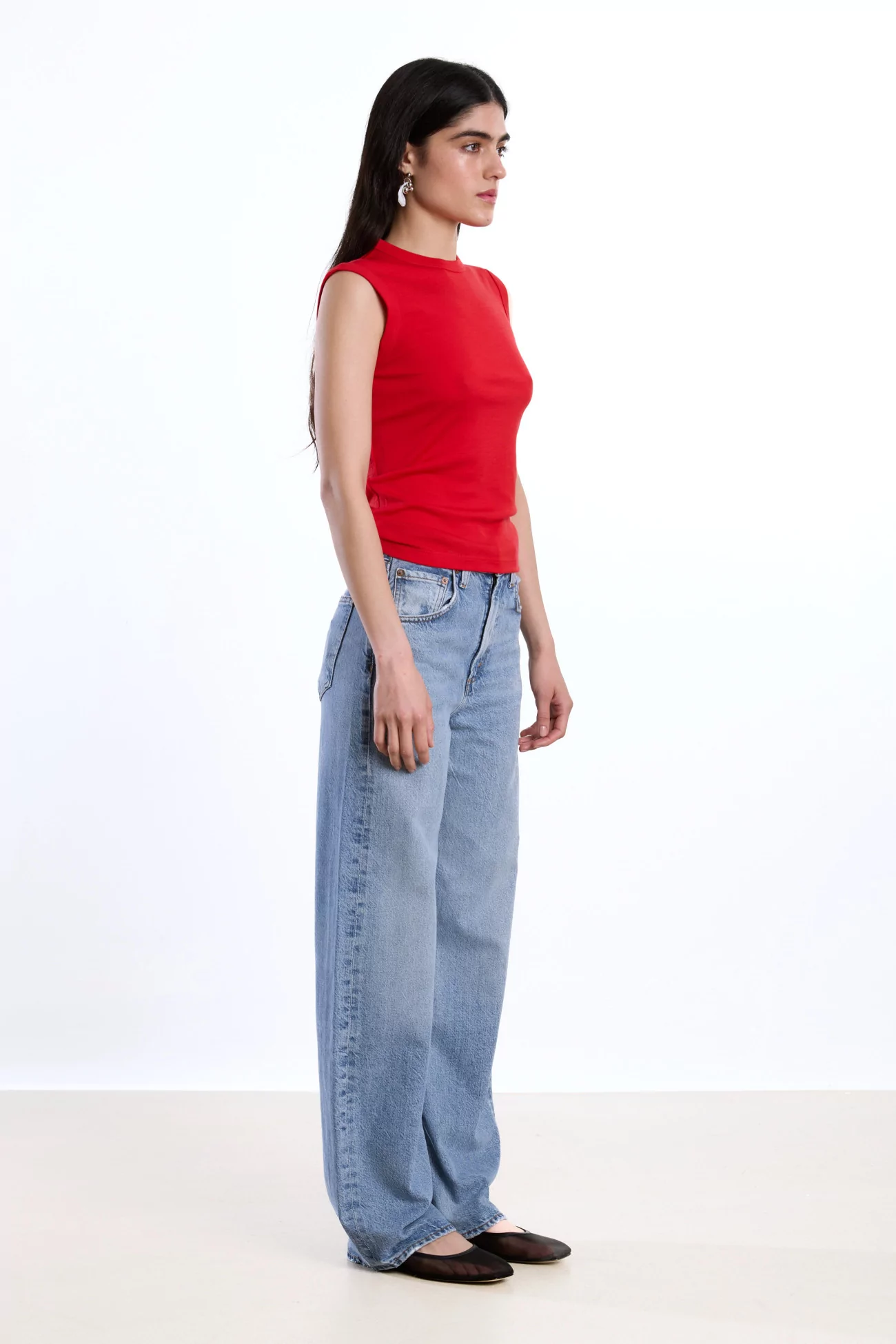 Réuni Merino Wool Jersey Tank Top – Coquelicot | Centre Commercial
