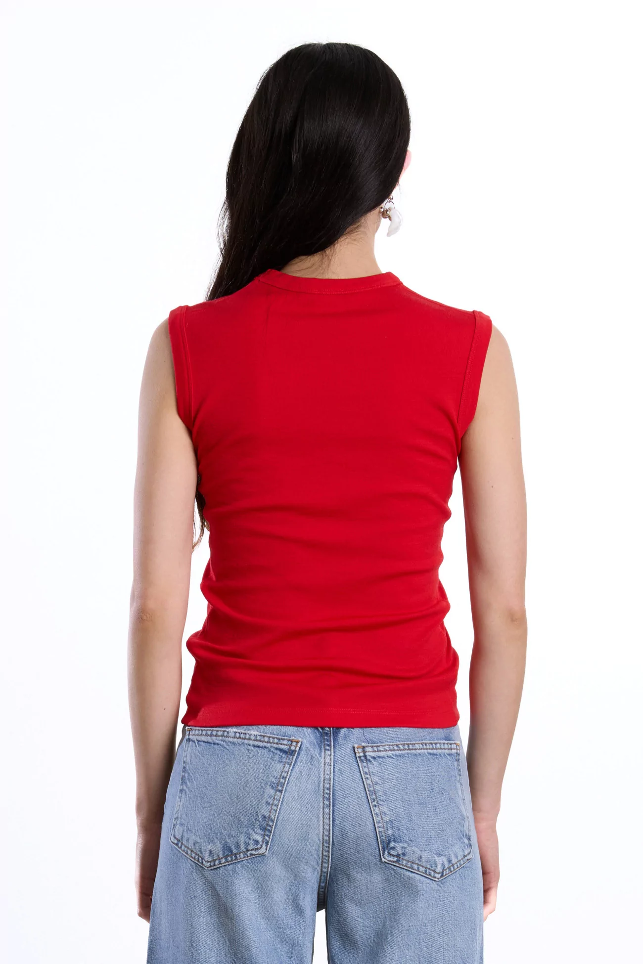 Réuni Merino Wool Jersey Tank Top – Coquelicot | Centre Commercial