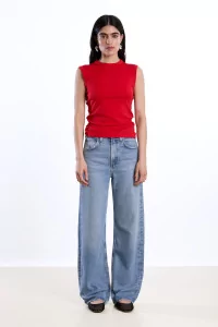 Réuni Merino Wool Jersey Tank Top – Coquelicot | Centre Commercial