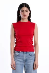 Réuni Merino Wool Jersey Tank Top – Coquelicot | Centre Commercial