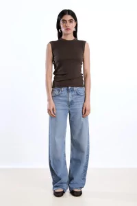 Réuni Merino Wool Jersey Tank Top – Turkish Coffee | Centre Commercial