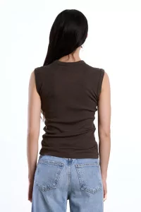 Réuni Merino Wool Jersey Tank Top – Turkish Coffee | Centre Commercial