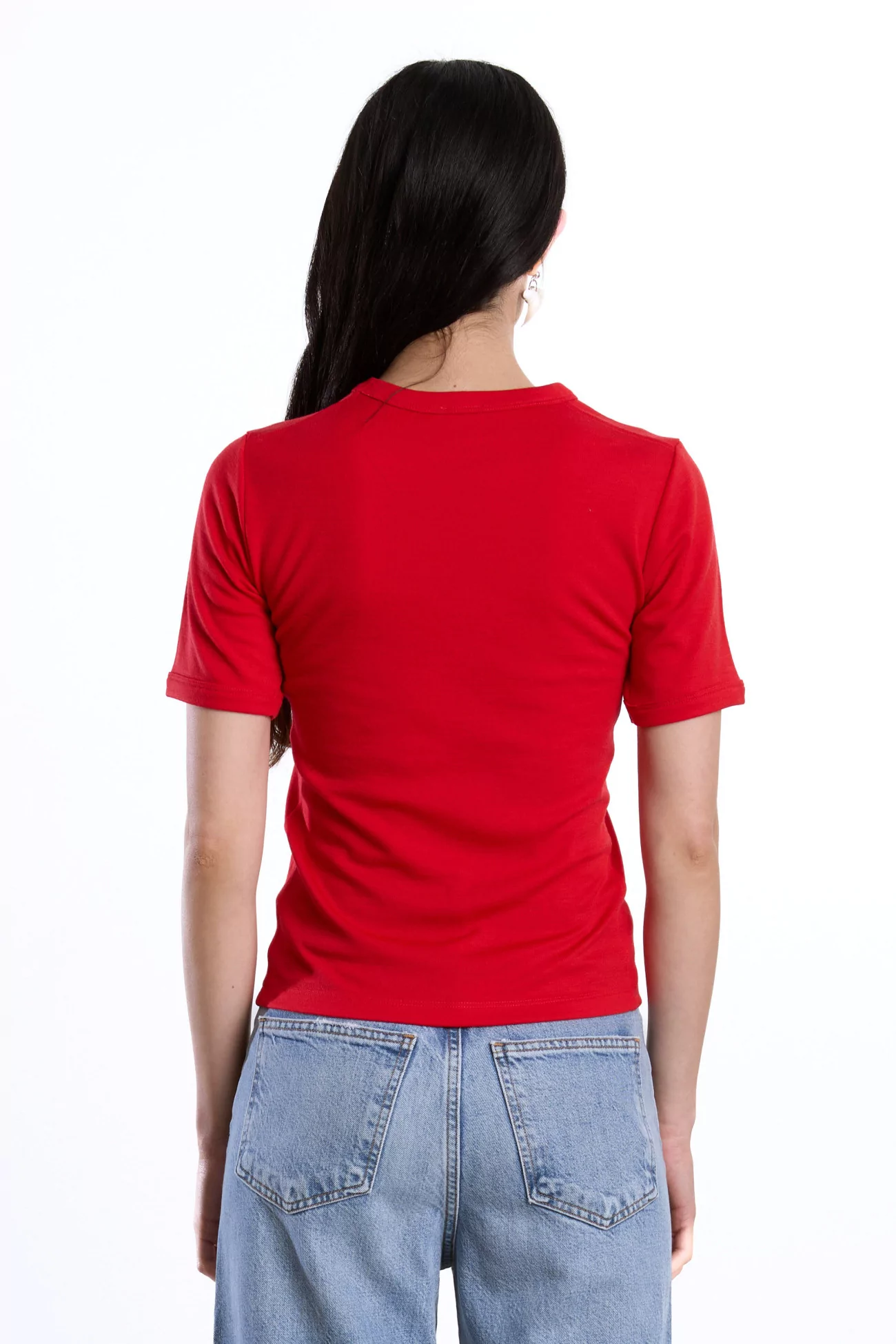 Réuni Merino Wool Jersey Tee-Shirt – Coquelicot | Centre Commercial