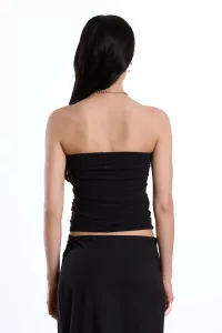 Strapless Bandeau Top Recycled Jersey Reyèm – Black | Centre Commercial