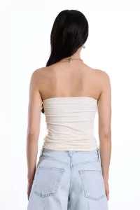 Strapless Bandeau Top Recycled Jersey Reyèm – Cream | Centre Commercial