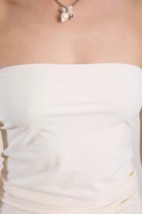 Strapless Bandeau Top Recycled Jersey Reyèm – Cream | Centre Commercial