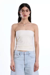 Strapless Bandeau Top Recycled Jersey Reyèm – Cream | Centre Commercial