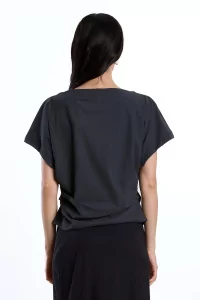 Draped Top Recycled Jersey Reyèm – Charcoal | Centre Commercial