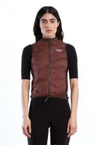 Pas Normal Studios Mechanism Stow Away Gilet Women – AOP Light Brown | Centre Commercial