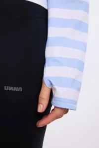UNNA Striped LS Women's Long Sleeve Running T-shirt – Baby Blue | Centre Commercial
