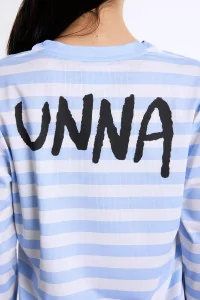 UNNA Striped LS Women's Long Sleeve Running T-shirt – Baby Blue | Centre Commercial