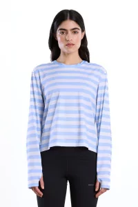 UNNA Striped LS Women's Long Sleeve Running T-shirt – Baby Blue | Centre Commercial