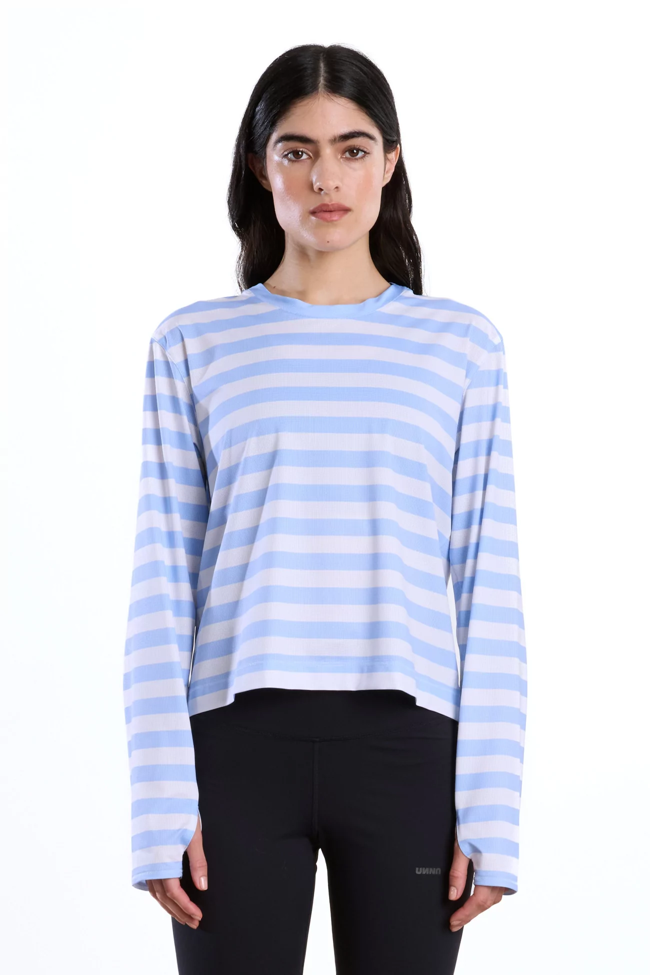 UNNA Striped LS Women's Long Sleeve Running T-shirt – Baby Blue | Centre Commercial