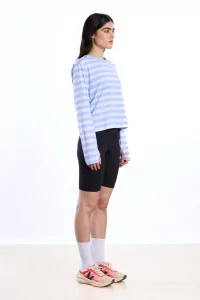 UNNA Striped LS Women's Long Sleeve Running T-shirt – Baby Blue | Centre Commercial