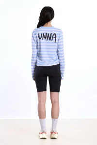 UNNA Striped LS Women's Long Sleeve Running T-shirt – Baby Blue | Centre Commercial