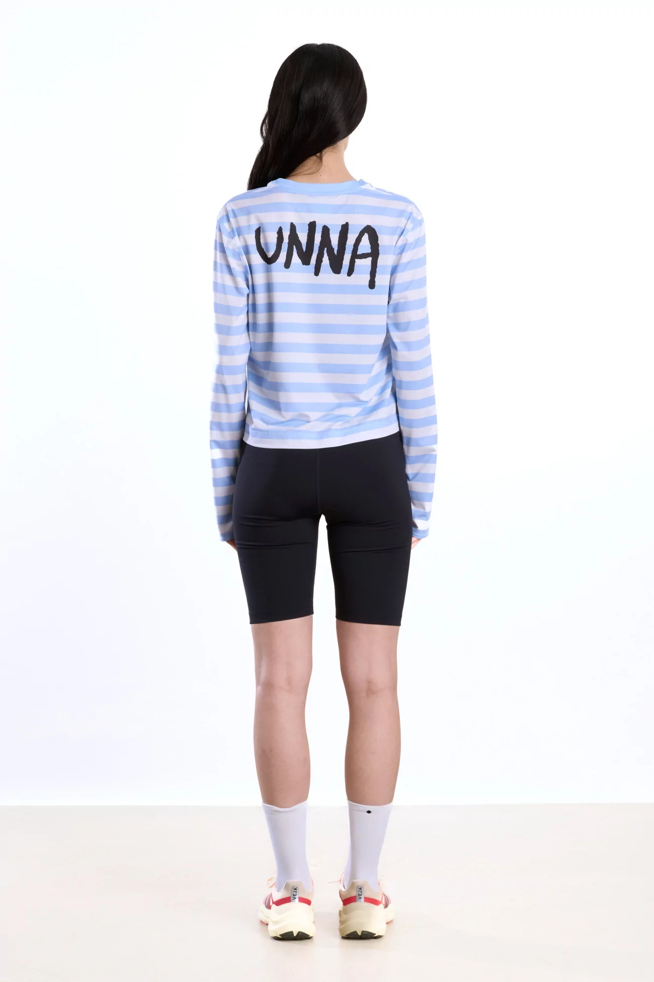 UNNA Striped LS Women's Long Sleeve Running T-shirt – Baby Blue | Centre Commercial