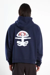 California Cotton Hoodie District Vision – Log Off Navy | Centre Commercial