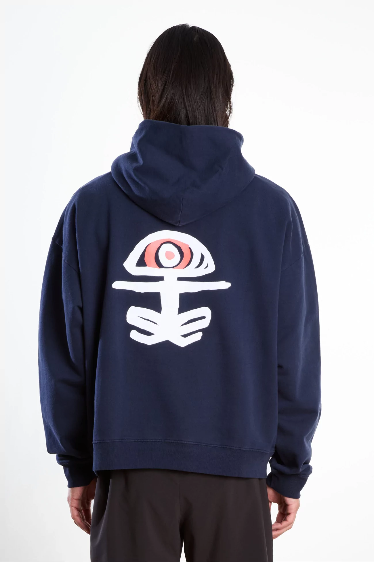 Sweat Capuche California Cotton District Vision – Log Off Navy | Centre Commercial