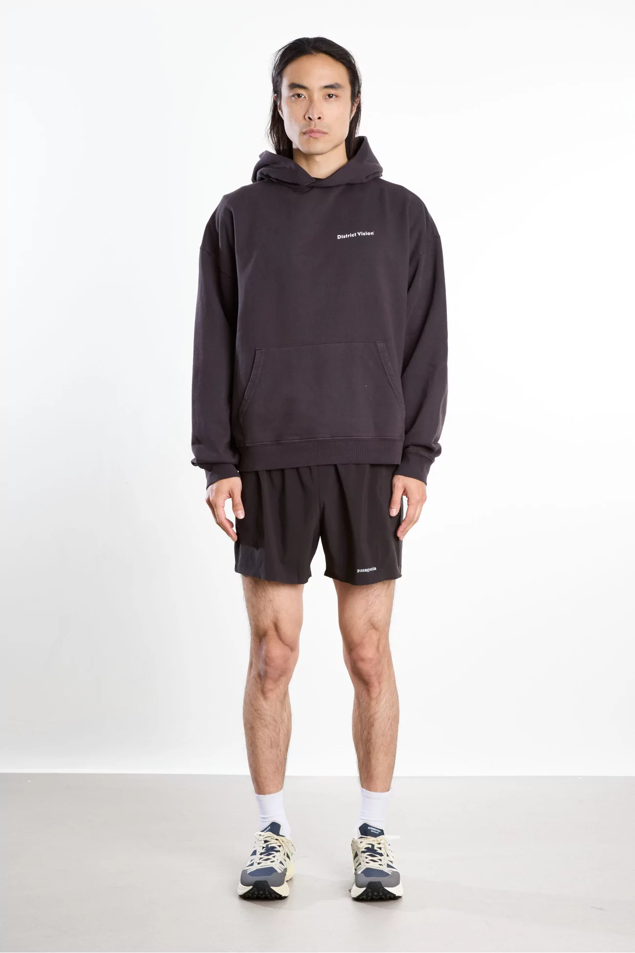 California Cotton Hoodie District Vision – Vintage Black | Centre Commercial