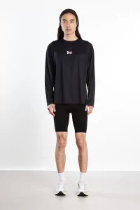Long Sleeve Boxy Training Tee District Vision – Black | Centre Commercial