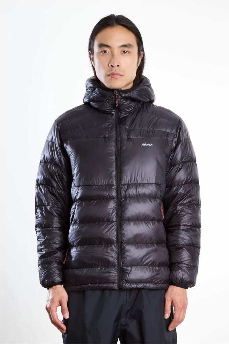 Nanga Minimarhythm Down Zip Hoodie – Black | Centre Commercial
